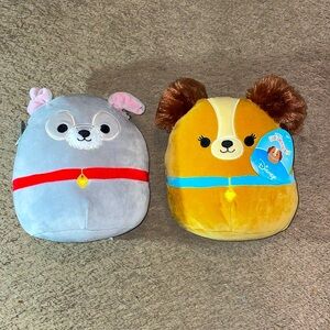 Disney Squishmallow 8" Lady and The Tramp Plush Set
